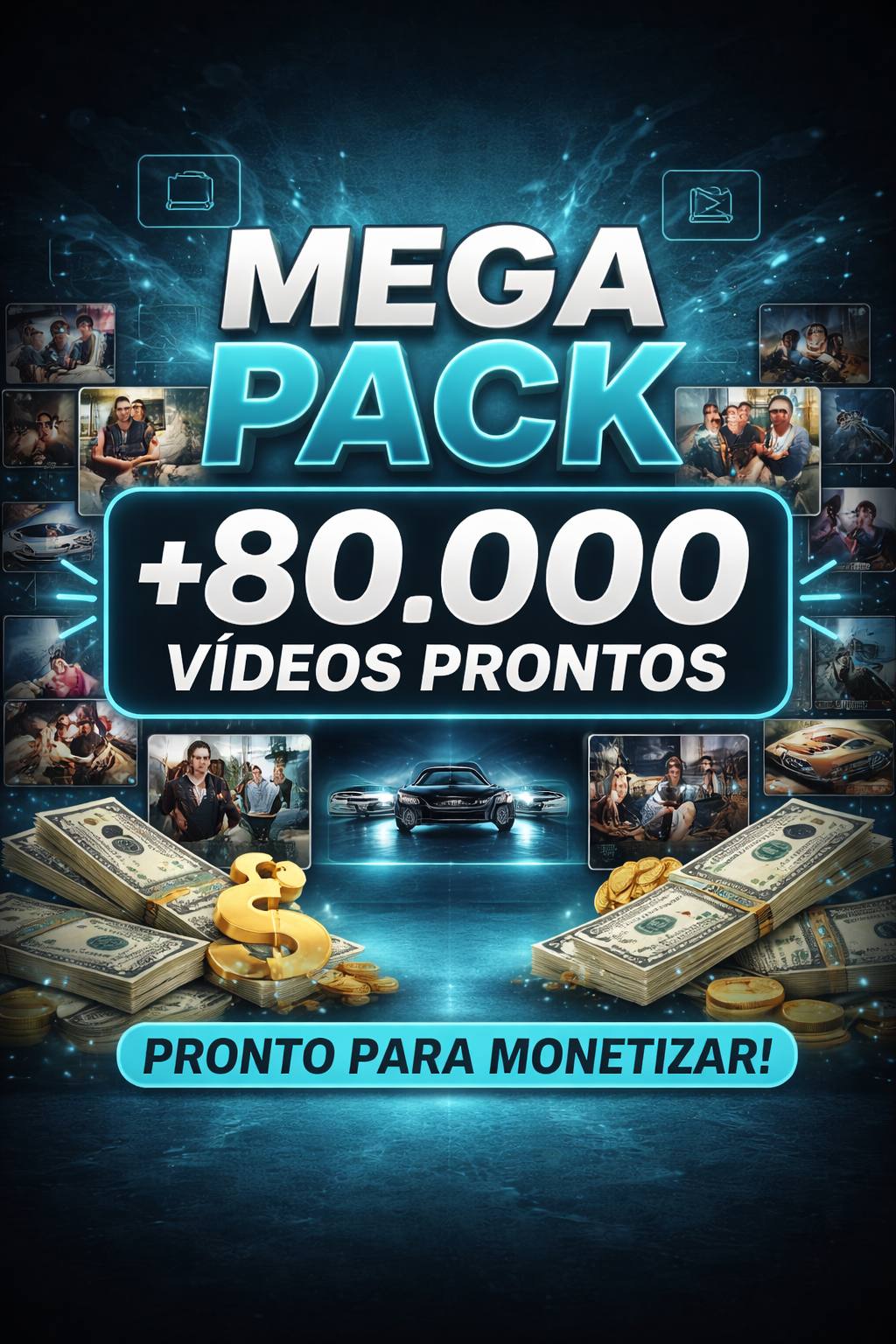 Mega Pack Premium — +80.000 vídeos prontos para monetizar